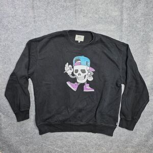 Ecko Unltd Sweatshirt Mens‎ 3XL Black Crewneck Smoking Skull Streetwear Pullover